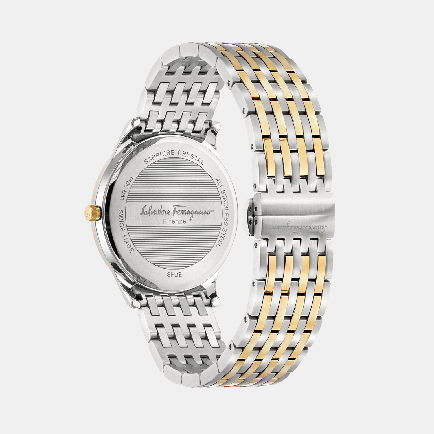 Ferragamo Slim Men Quartz White Dial Analog Stainless Steel Watch SFDE00418