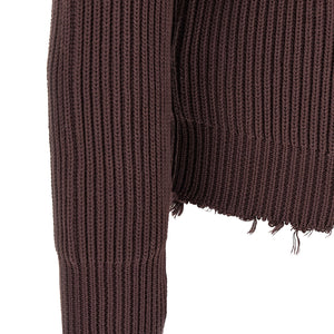 Mm6 Maison Margiela Ribbed Cotton Turtleneck Sweater