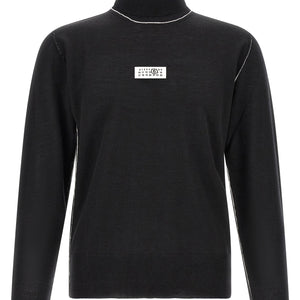 Mm6 Maison Margiela Turtleneck Sweater With Contrast Stitching