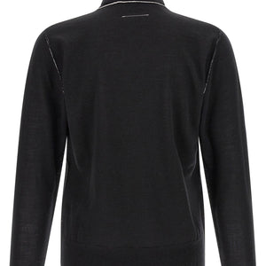 Mm6 Maison Margiela Turtleneck Sweater With Contrast Stitching