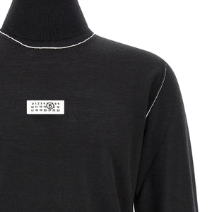 Mm6 Maison Margiela Turtleneck Sweater With Contrast Stitching