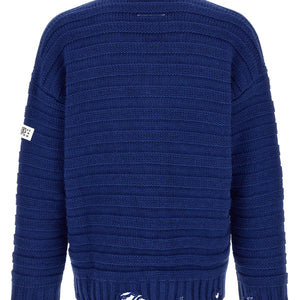 Mm6 Maison Margiela Distressed Wool Cardigan