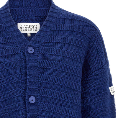 Mm6 Maison Margiela Distressed Wool Cardigan