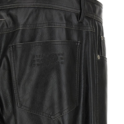 Mm6 Maison Margiela Leather-effect Pants
