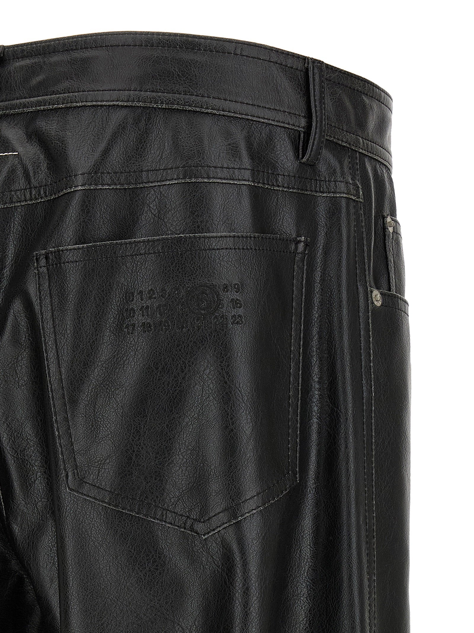 Mm6 Maison Margiela Leather-effect Pants