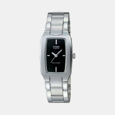 Enticer Women Quartz Black Dial Analog Stainless Steel Watch SH18