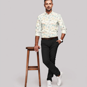 Off White Water Colour Printed shirt-Off White