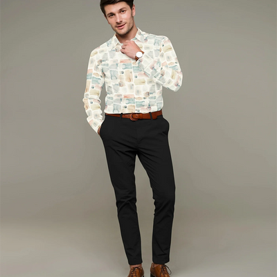 Off White Water Colour Printed shirt-Off White