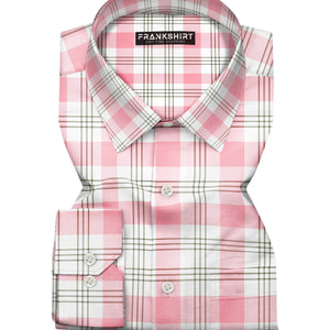 White and Pink Check I Regular Fit I 100% Cotton Shirt