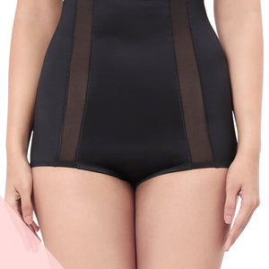 Solid Full Coverage High Rise Waist Cincher - Black