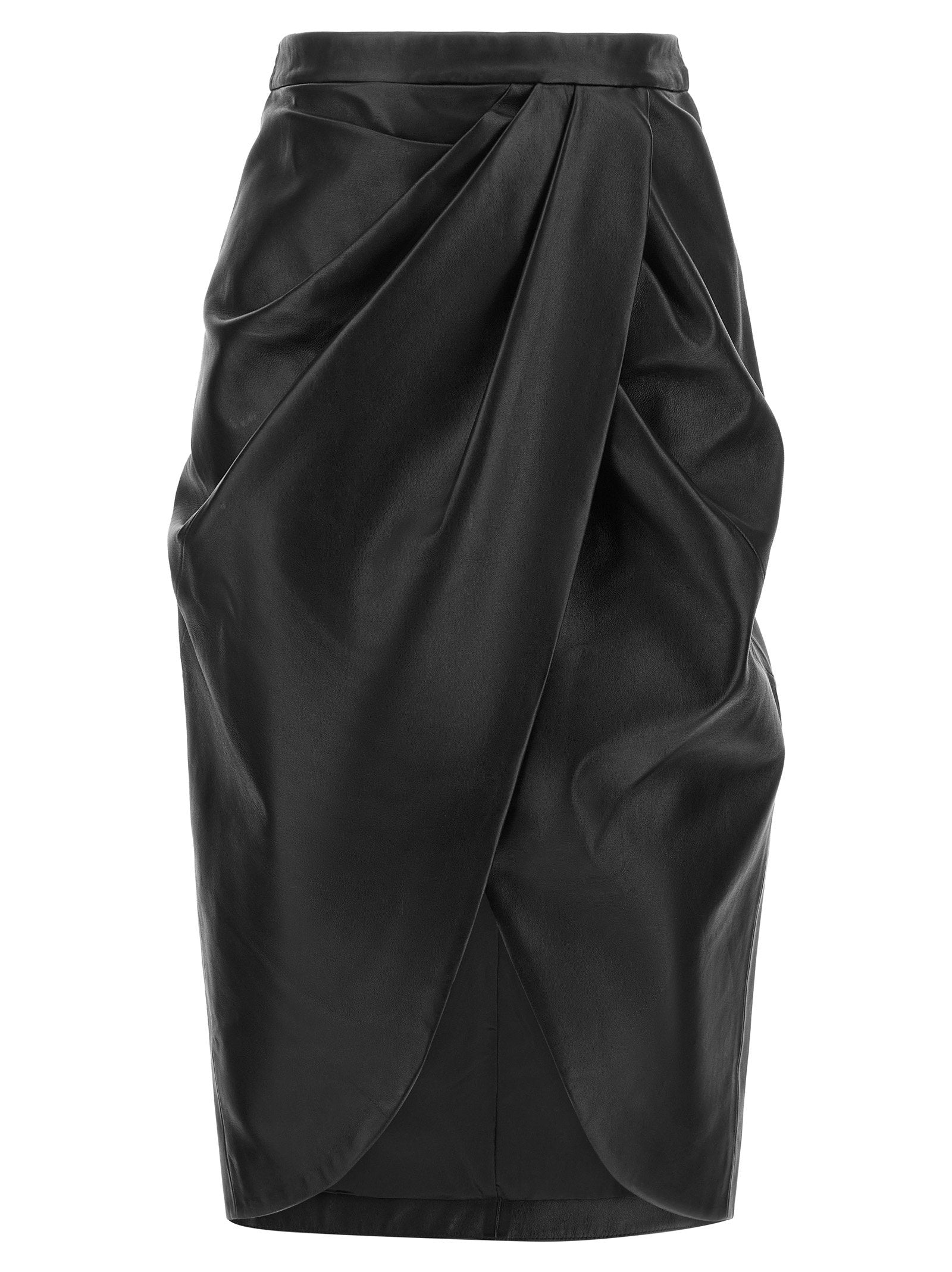 Balmain Leather Skirt