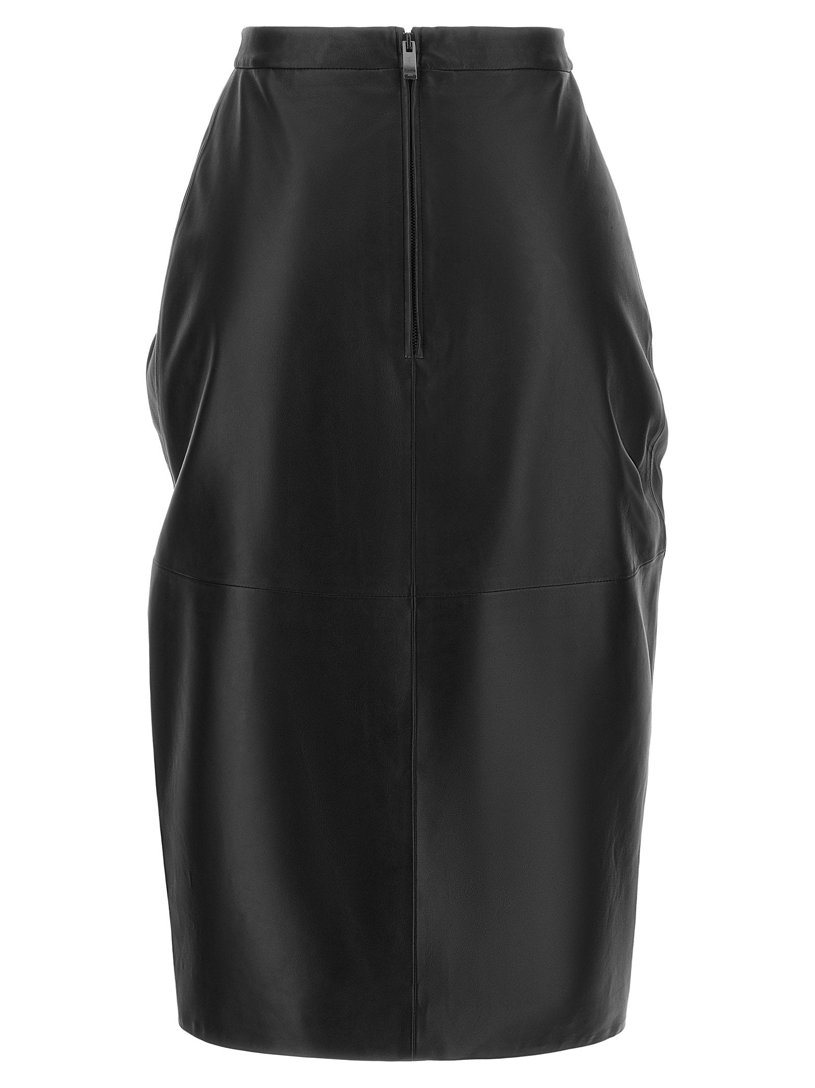 Balmain Leather Skirt