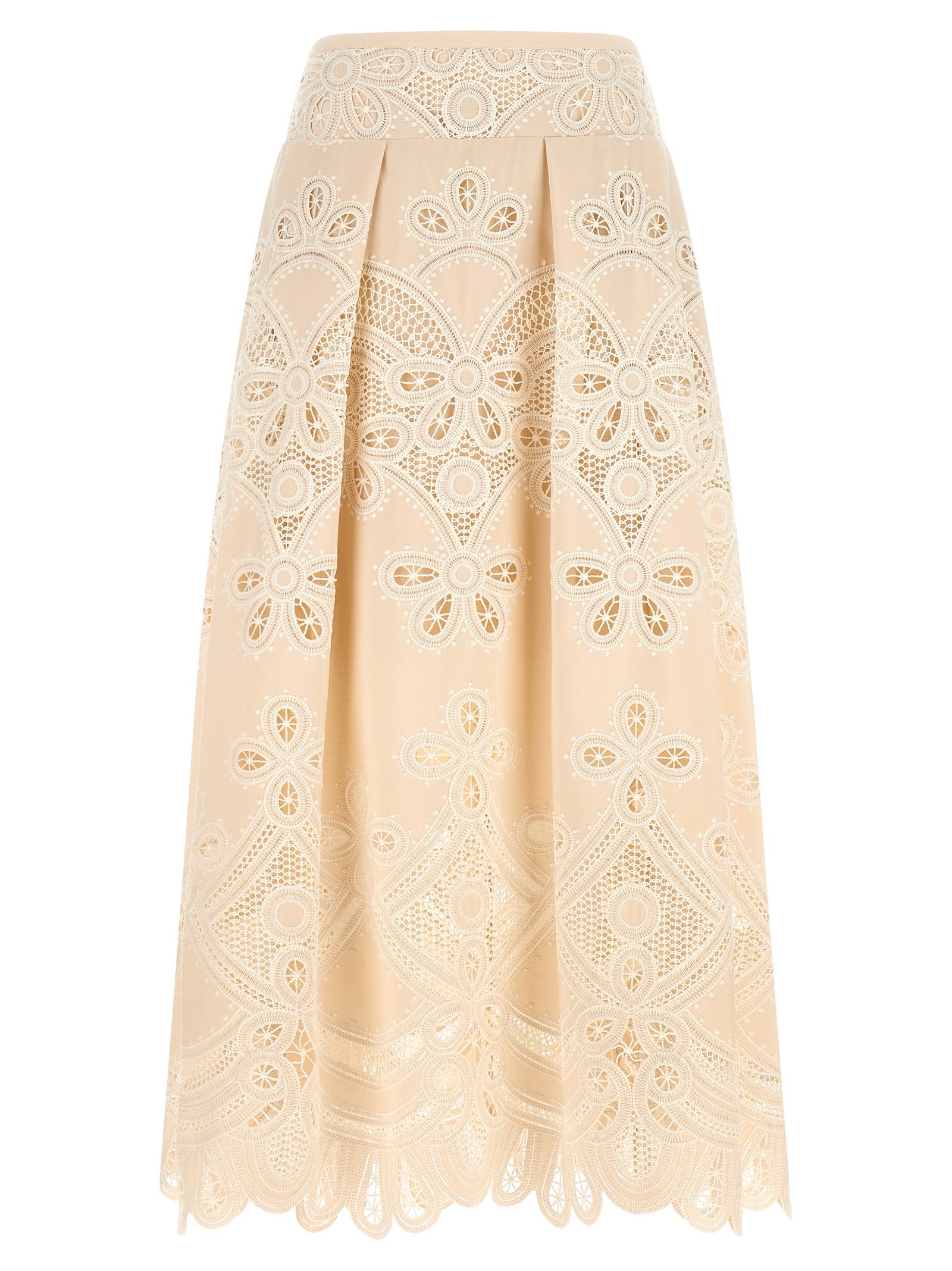 Elie Saab Carving Embroidery Skirt