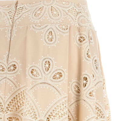 Elie Saab Carving Embroidery Skirt