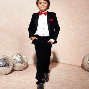 Classic Black kids party wear suit -Black