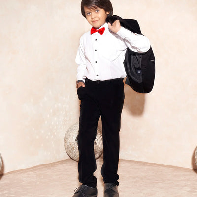 Classic Black kids party wear suit -Black