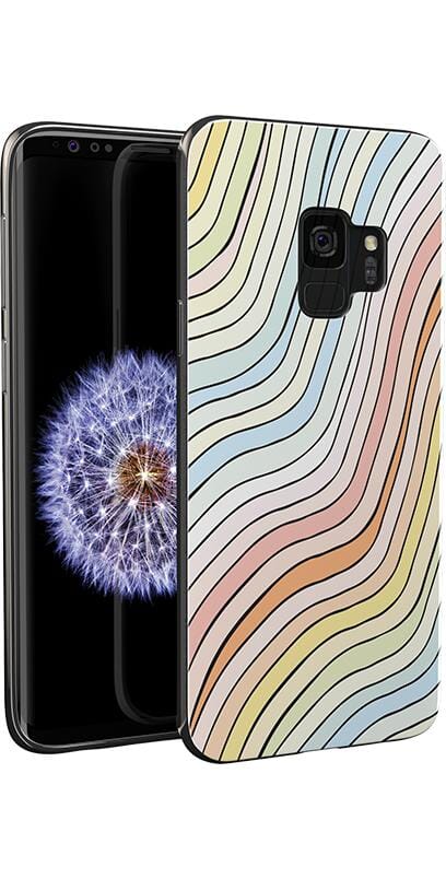Ride The Wave | Pastel Rainbow Lined Samsung Case
