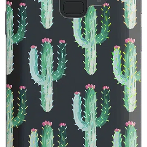 Cactus Patterned Clear Floral Samsung Case