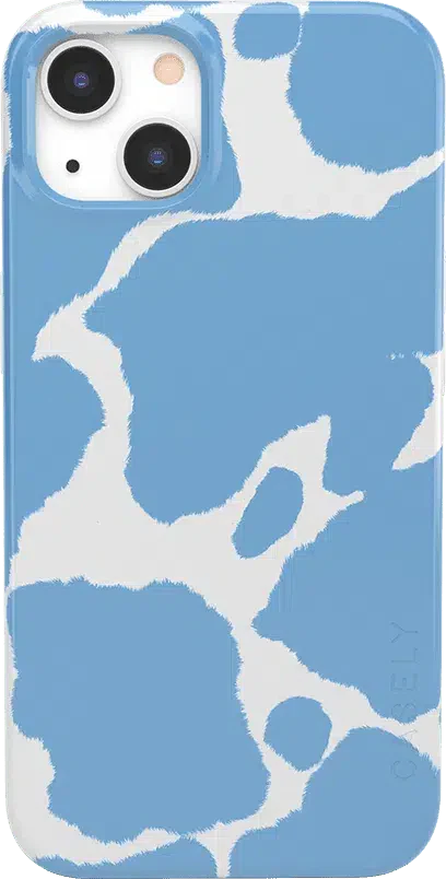 Current MOOd | Light Blue Cow Print Case
