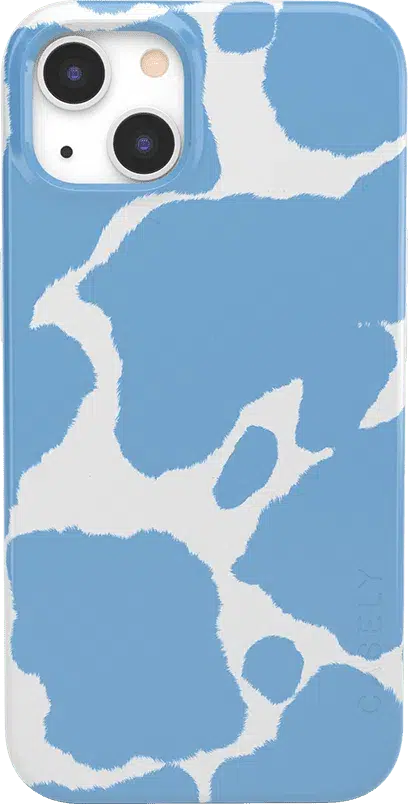Current MOOd | Light Blue Cow Print Case