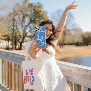 Current MOOd | Light Blue Cow Print Case