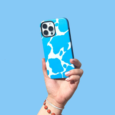 Current MOOd | Light Blue Cow Print Case