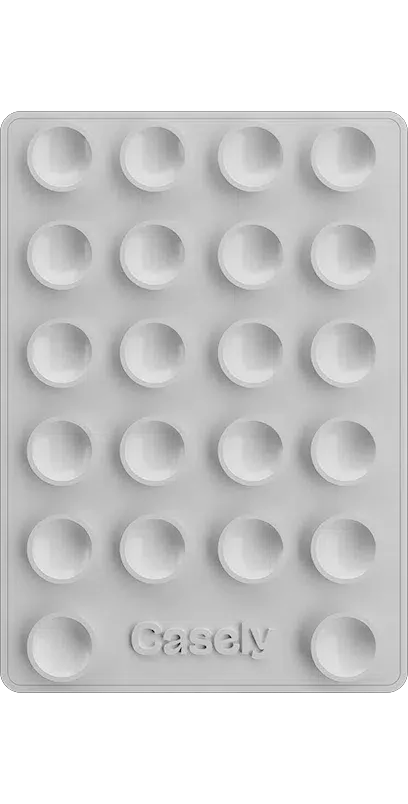 Grippy | White Silicone Suction Phone Mount with MagSafe