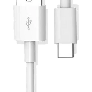 USB to USB-C Power Pod Charging Cord | White Cable