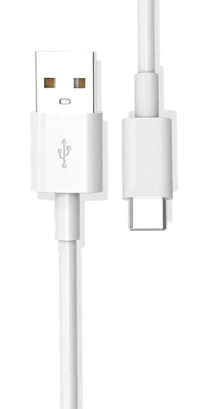 USB to USB-C Power Pod Charging Cord | White Cable