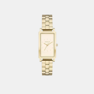 Hagen Men Quartz Gold Dial Analog Stainless Steel Watch SKW3098