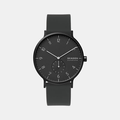 Aaren Kulor Men Quartz Black Dial Analog Silicone Watch SKW6544