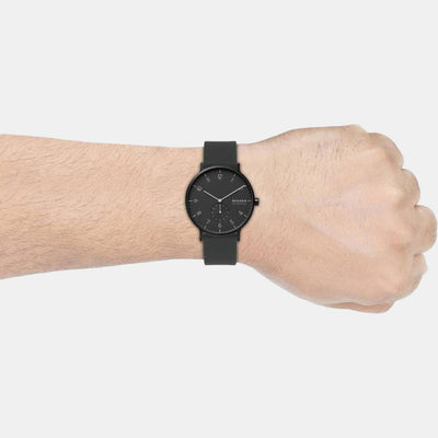 Aaren Kulor Men Quartz Black Dial Analog Silicone Watch SKW6544