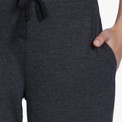 Cotton Blend Full Length Pyjama Bottom - Charcoal