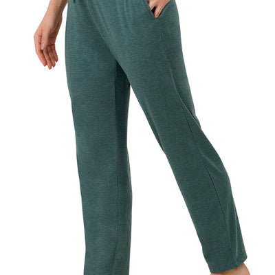 Cotton Blend Full Length Pyjama Bottom - Olive