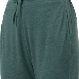 Cotton Blend Full Length Pyjama Bottom - Olive