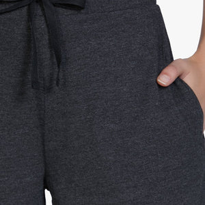 Cotton Blend Sleep Shorts - Charcoal
