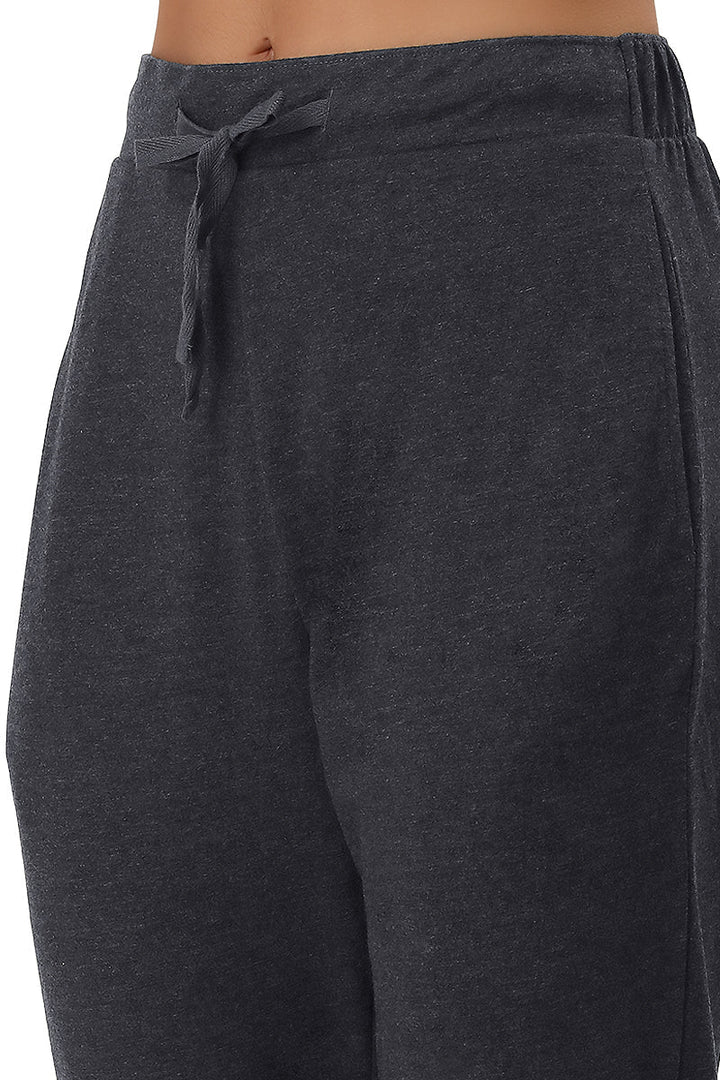 Cotton Blend Capri Pants - Charcoal