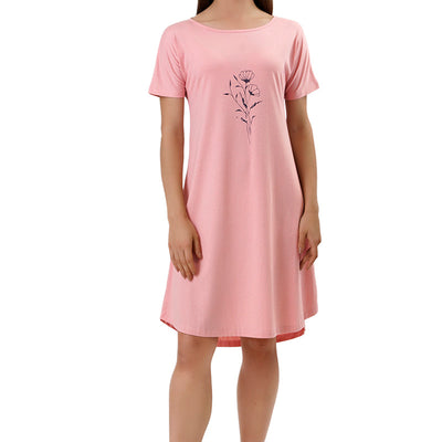 Cotton Blend Sleep Dress - Bridal Rose