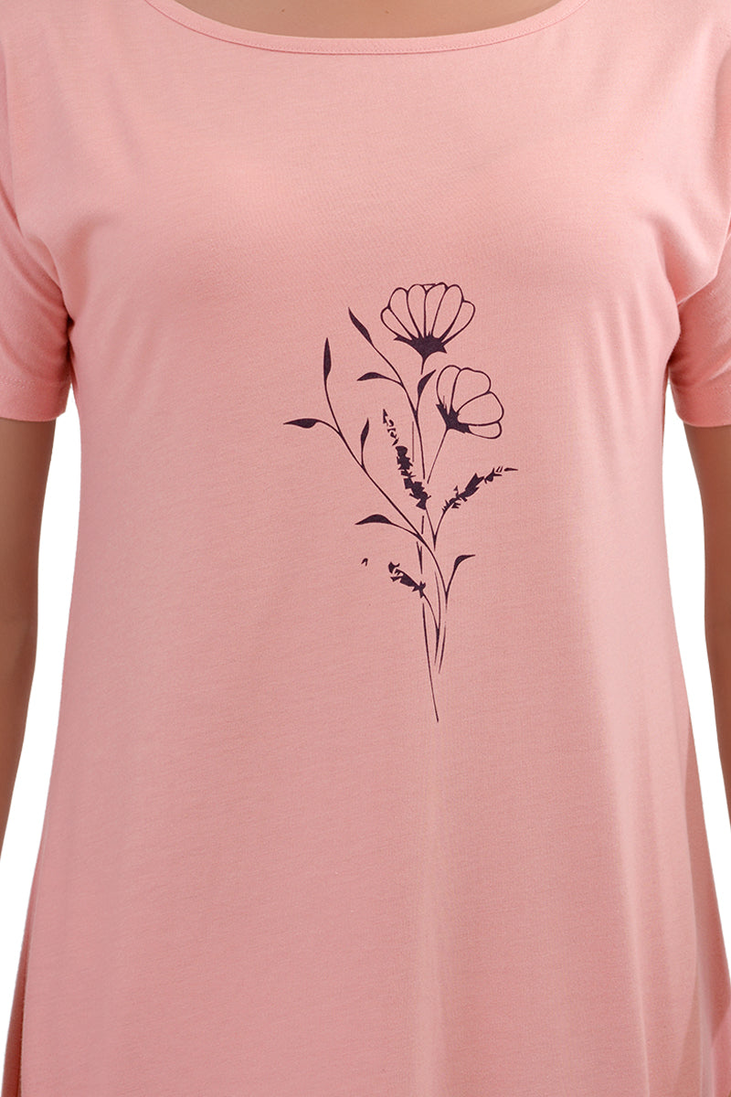 Cotton Blend Sleep Dress - Bridal Rose