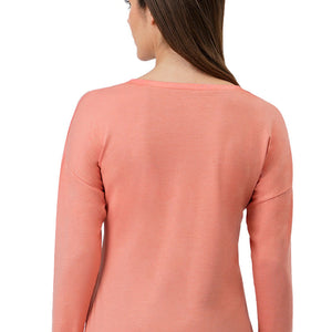 Cotton Blend Long Sleeves Sleep T-shirt - Canyon Clay