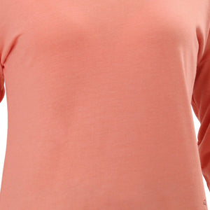 Cotton Blend Long Sleeves Sleep T-shirt - Canyon Clay
