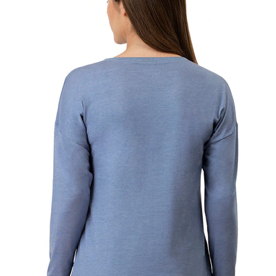 Cotton Blend Long Sleeves Sleep T-shirt - Tempest