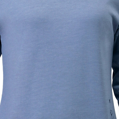 Cotton Blend Long Sleeves Sleep T-shirt - Tempest