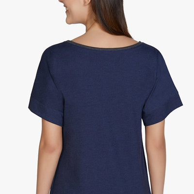 Cotton Blend Sleep T-shirt - Navy