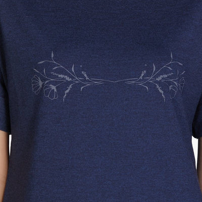 Cotton Blend Sleep T-shirt - Navy