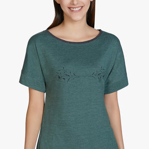 Cotton Blend Sleep T-shirt - Olive