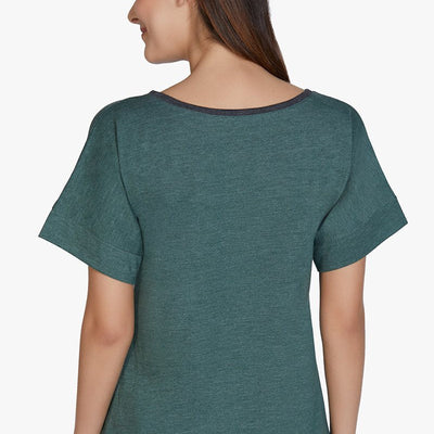 Cotton Blend Sleep T-shirt - Olive