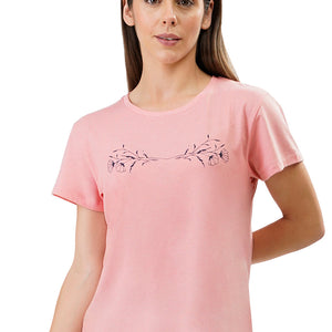 Cotton Blend Sleep T-shirt - Bridal Rose