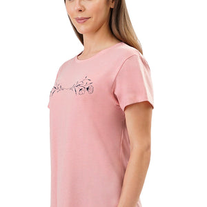 Cotton Blend Sleep T-shirt - Bridal Rose