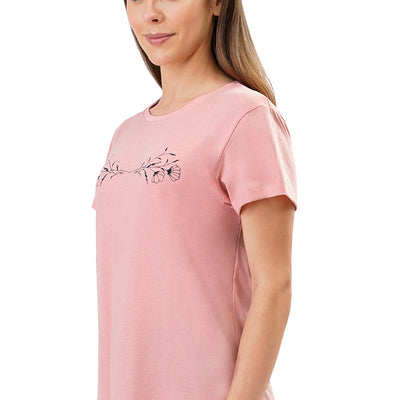 Cotton Blend Sleep T-shirt - Bridal Rose